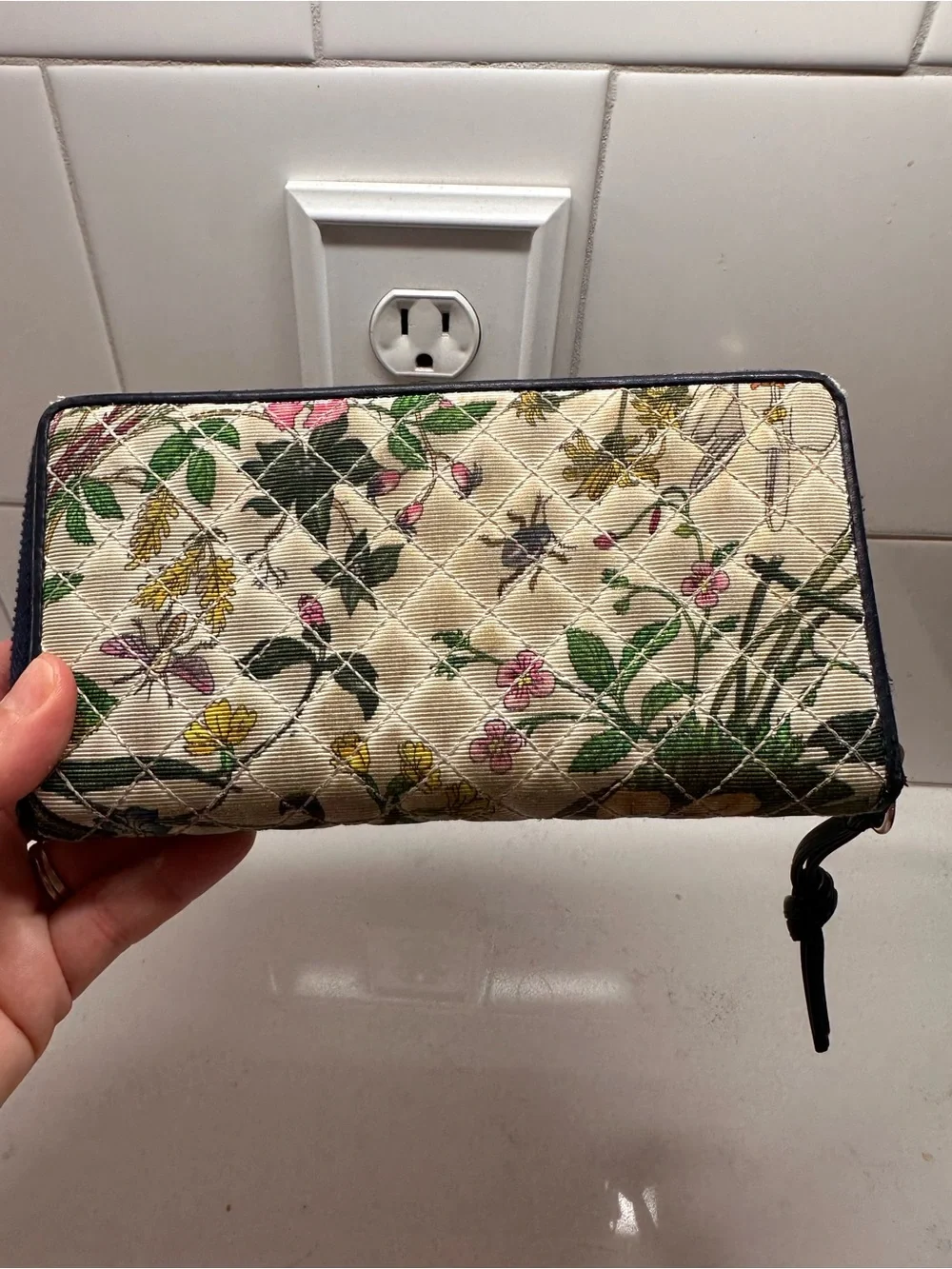 Gucci Zumi Floral Canvas Leather Horsebit Wallet